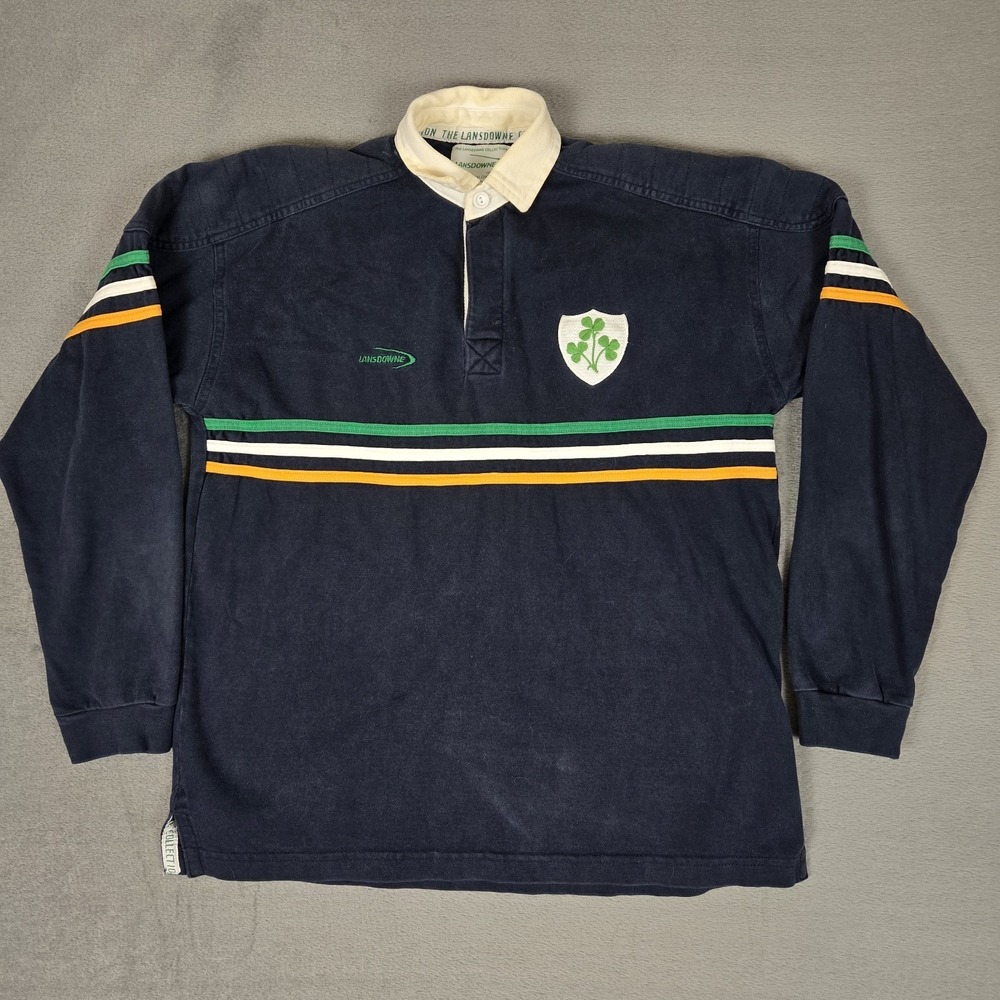 Lansdowne Collection Ireland Rugby Shirt Youth Boys 11-12 Polo Long Sleeve
